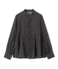 TOMORROWLAND / トゥモローランド シャツ・ブラウス | コットンボイルプリント バイカラーAラインブラウス