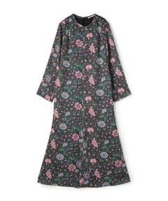 TOMORROWLAND / トゥモローランド ロング・マキシ丈ワンピース | ポリエステルサテンプリント ソフトマーメイドワンピース