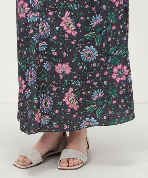 TOMORROWLAND / トゥモローランド ロング・マキシ丈ワンピース | ポリエステルサテンプリント ソフトマーメイドワンピース | 詳細7