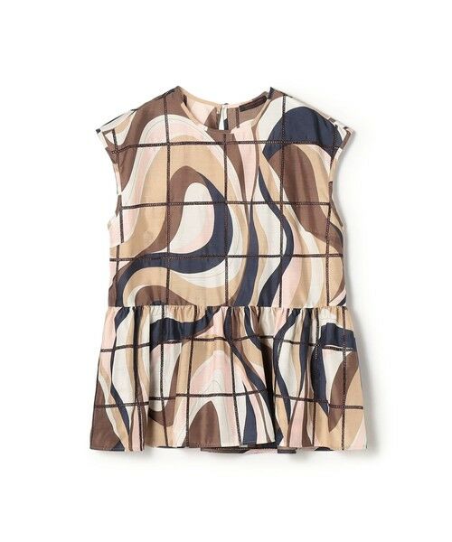 TOMORROWLAND / トゥモローランド シャツ・ブラウス | 【WEB先行予約】アイレットウェーブプリント チュチュブラウス（46 ベージュ系）