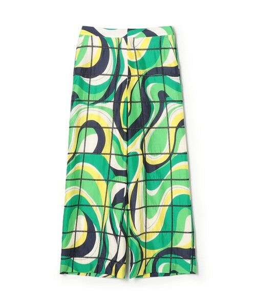 TOMORROWLAND / トゥモローランド その他パンツ | 【WEB先行予約】アイレットウェーブプリント ワイドストレートパンツ（56 グリーン系）
