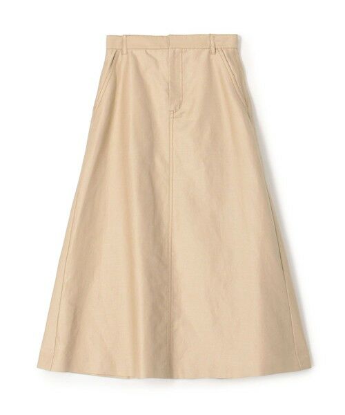 TOMORROWLAND / トゥモローランド ロング・マキシ丈スカート | 【WEB先行予約】コットンラミーモーススキン トラペーズスカート（45 ベージュ）
