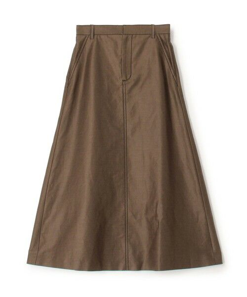 TOMORROWLAND / トゥモローランド ロング・マキシ丈スカート | 【WEB先行予約】コットンラミーモーススキン トラペーズスカート（49 ブラウン）