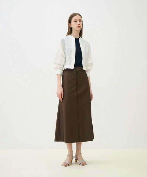 TOMORROWLAND / トゥモローランド ロング・マキシ丈スカート | 【WEB先行予約】コットンラミーモーススキン トラペーズスカート | 詳細11