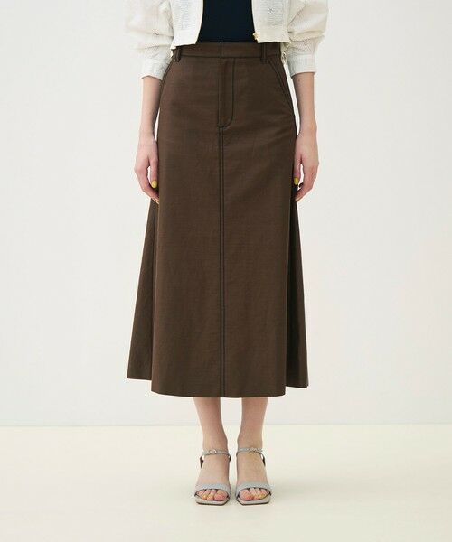 TOMORROWLAND / トゥモローランド ロング・マキシ丈スカート | 【WEB先行予約】コットンラミーモーススキン トラペーズスカート | 詳細12