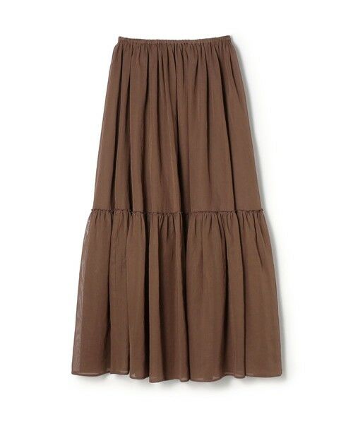 TOMORROWLAND / トゥモローランド ロング・マキシ丈スカート | 【WEB先行予約】ルコットンオーガンジー ティアードスカート（49 ブラウン）