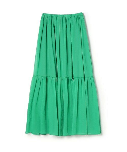 TOMORROWLAND / トゥモローランド ロング・マキシ丈スカート | 【WEB先行予約】ルコットンオーガンジー ティアードスカート（55 グリーン）