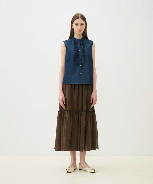 TOMORROWLAND / トゥモローランド ロング・マキシ丈スカート | 【WEB先行予約】ルコットンオーガンジー ティアードスカート | 詳細1