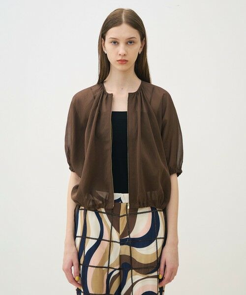 TOMORROWLAND / トゥモローランド その他トップス | 【WEB先行予約】ルコットンオーガンジー ジップアップライトブルゾン | 詳細3