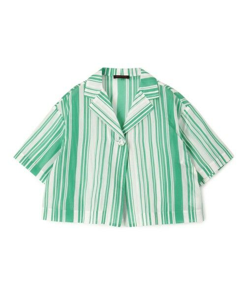 TOMORROWLAND / トゥモローランド その他トップス | 【WEB先行予約】シルクコットンランダムストライプ ライトジャケット（56 グリーン系）