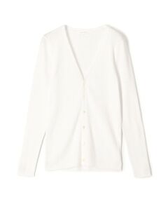 TOMORROWLAND / トゥモローランド カーディガン・ボレロ | ギザコットンリブ Vネックカーディガン