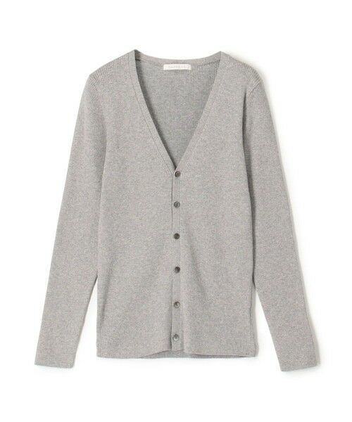 TOMORROWLAND / トゥモローランド カーディガン・ボレロ | ギザコットンリブ Vネックカーディガン（15 グレー）