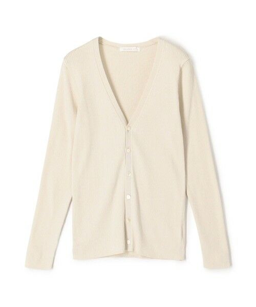 TOMORROWLAND / トゥモローランド カーディガン・ボレロ | ギザコットンリブ Vネックカーディガン（41 ライトベージュ）