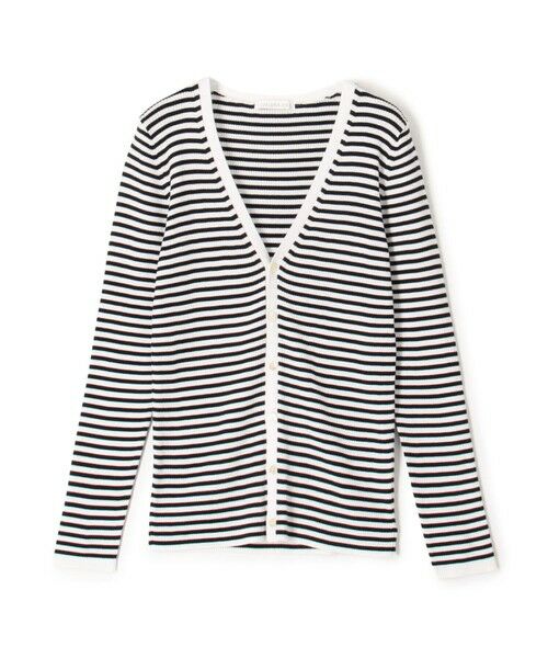 TOMORROWLAND / トゥモローランド カーディガン・ボレロ | ギザコットンリブ Vネックカーディガン（64 ネイビー系）