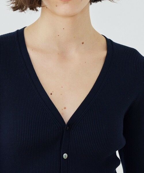 TOMORROWLAND / トゥモローランド カーディガン・ボレロ | ギザコットンリブ Vネックカーディガン | 詳細6
