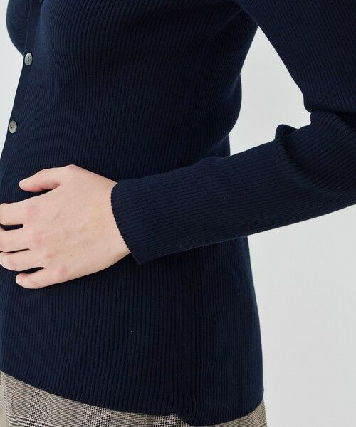 TOMORROWLAND / トゥモローランド カーディガン・ボレロ | ギザコットンリブ Vネックカーディガン | 詳細7