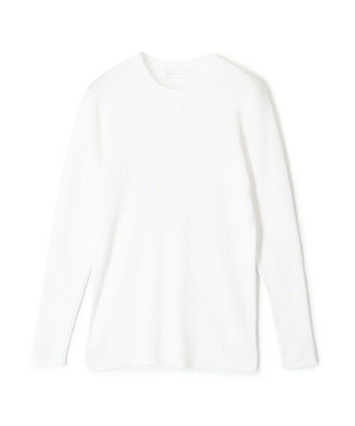 TOMORROWLAND / トゥモローランド ニット・セーター | ギザコットンリブ クルーネックプルオーバー（11 ホワイト）