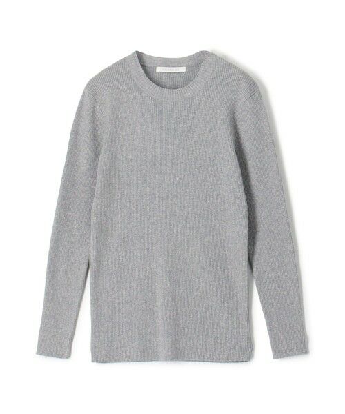 TOMORROWLAND / トゥモローランド ニット・セーター | ギザコットンリブ クルーネックプルオーバー（15 グレー）
