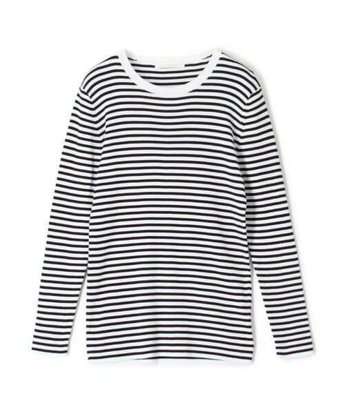 TOMORROWLAND / トゥモローランド ニット・セーター | ギザコットンリブ クルーネックプルオーバー（64 ネイビー系）