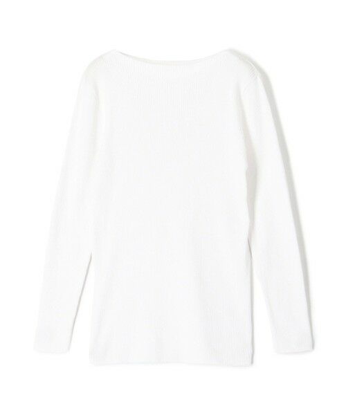 TOMORROWLAND / トゥモローランド ニット・セーター | ギザコットンリブ ボートネックプルオーバー（11 ホワイト）