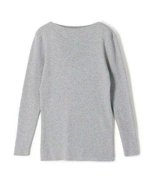TOMORROWLAND / トゥモローランド ニット・セーター | ギザコットンリブ ボートネックプルオーバー（15 グレー）