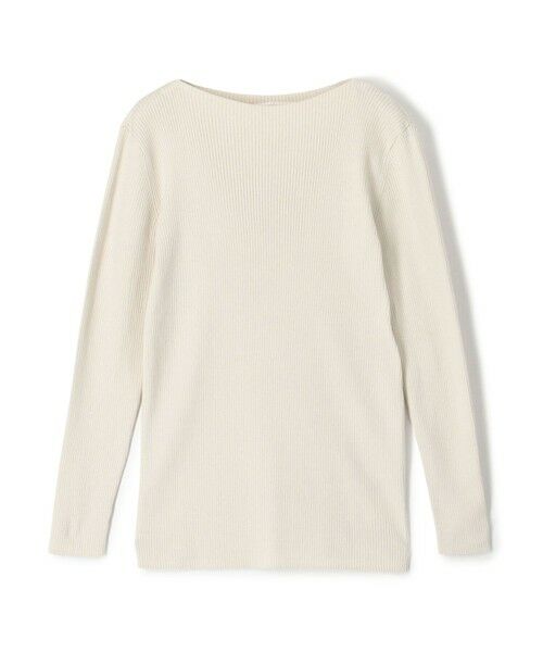 TOMORROWLAND / トゥモローランド ニット・セーター | ギザコットンリブ ボートネックプルオーバー（41 ライトベージュ）