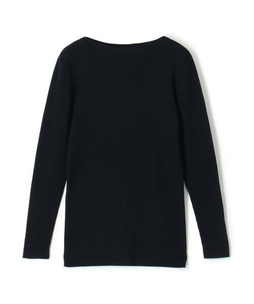 TOMORROWLAND / トゥモローランド ニット・セーター | ギザコットンリブ ボートネックプルオーバー（69 ネイビー）
