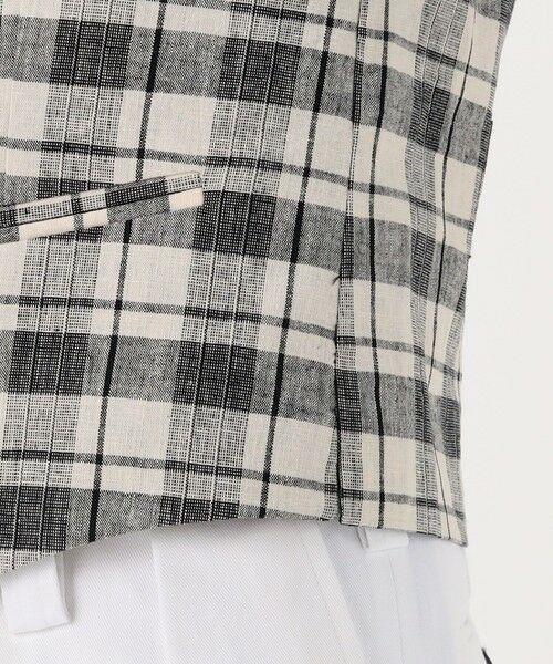 TOMORROWLAND / トゥモローランド ベスト | ERRICO FORMICOLA リネンコットン チェックベスト | 詳細8