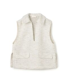 TOMORROWLAND / トゥモローランド ベスト | フリンジヤーンツイード プルオーバーベスト