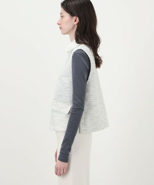 TOMORROWLAND / トゥモローランド ベスト | フリンジヤーンツイード プルオーバーベスト | 詳細4