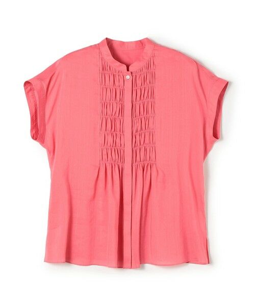 TOMORROWLAND / トゥモローランド シャツ・ブラウス | スムースラミー フロントシャーリングブラウス（33 ピンク）