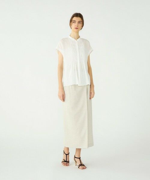 TOMORROWLAND / トゥモローランド シャツ・ブラウス | スムースラミー フロントシャーリングブラウス | 詳細2