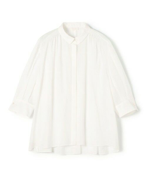 TOMORROWLAND / トゥモローランド シャツ・ブラウス | スムースラミー ハーフスリーブブラウス（11 ホワイト）