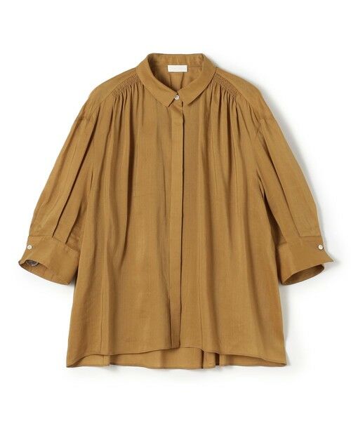 TOMORROWLAND / トゥモローランド シャツ・ブラウス | スムースラミー ハーフスリーブブラウス（45 キャメル）