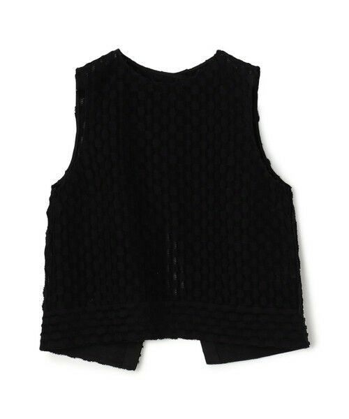 TOMORROWLAND / トゥモローランド シャツ・ブラウス | グリッドカットジャカード ノースリーブブラウス（19 ブラック）