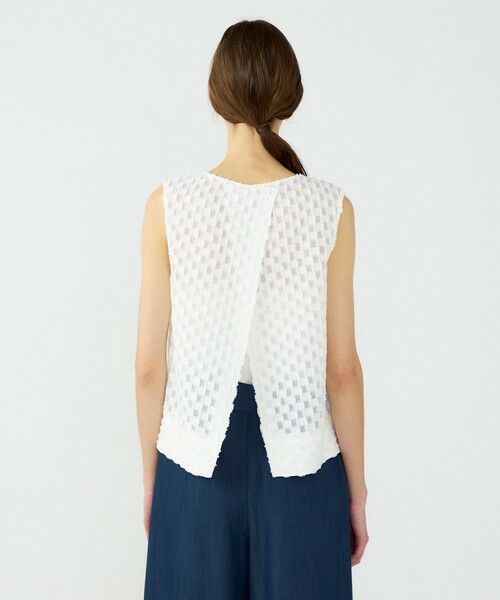 TOMORROWLAND / トゥモローランド シャツ・ブラウス | グリッドカットジャカード ノースリーブブラウス | 詳細4