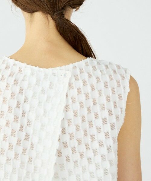 TOMORROWLAND / トゥモローランド シャツ・ブラウス | グリッドカットジャカード ノースリーブブラウス | 詳細6