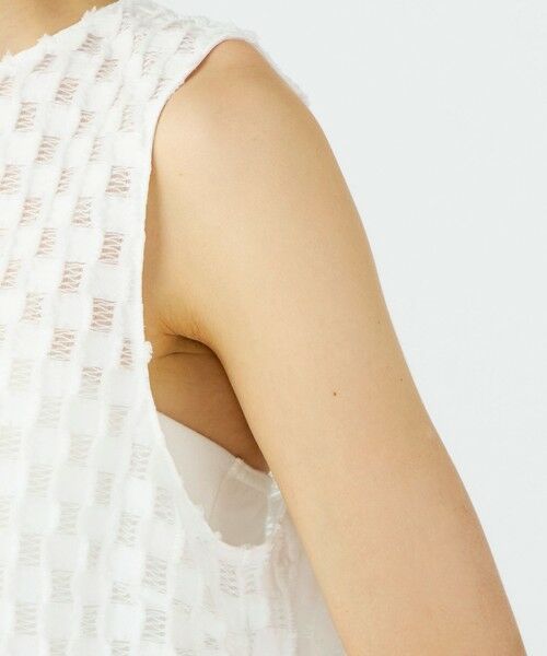 TOMORROWLAND / トゥモローランド シャツ・ブラウス | グリッドカットジャカード ノースリーブブラウス | 詳細7