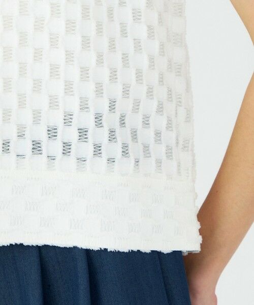 TOMORROWLAND / トゥモローランド シャツ・ブラウス | グリッドカットジャカード ノースリーブブラウス | 詳細8