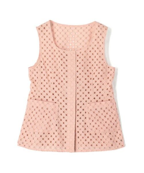 TOMORROWLAND / トゥモローランド その他トップス | コモンフラワーエンブロイダリー Uネックジレブラウス（31 ピンク）