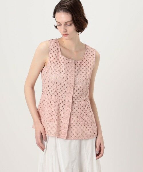 TOMORROWLAND / トゥモローランド その他トップス | コモンフラワーエンブロイダリー Uネックジレブラウス | 詳細2