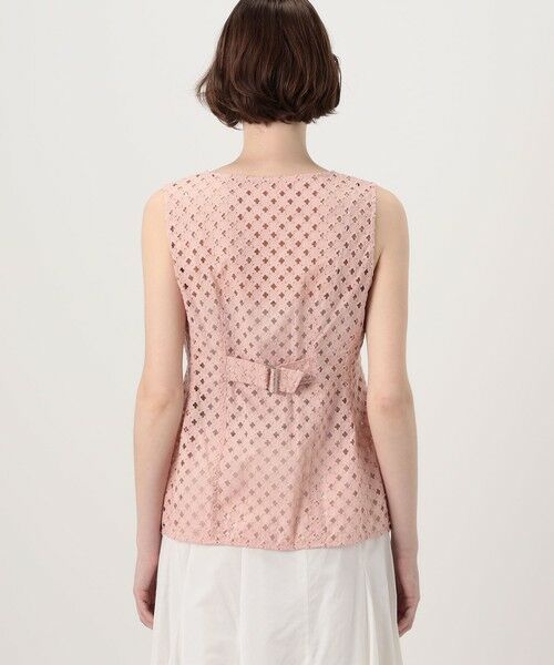 TOMORROWLAND / トゥモローランド その他トップス | コモンフラワーエンブロイダリー Uネックジレブラウス | 詳細4