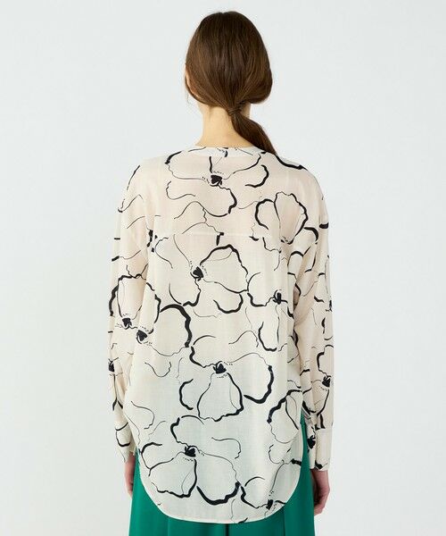 TOMORROWLAND / トゥモローランド シャツ・ブラウス | ドローイングフラワープリント サイドギャザーブラウス | 詳細4