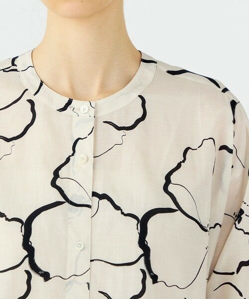 TOMORROWLAND / トゥモローランド シャツ・ブラウス | ドローイングフラワープリント サイドギャザーブラウス | 詳細5