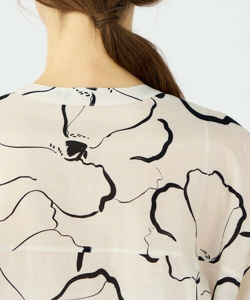 TOMORROWLAND / トゥモローランド シャツ・ブラウス | ドローイングフラワープリント サイドギャザーブラウス | 詳細6