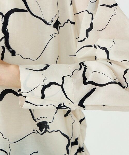 TOMORROWLAND / トゥモローランド シャツ・ブラウス | ドローイングフラワープリント サイドギャザーブラウス | 詳細7