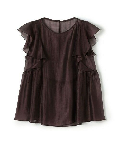 TOMORROWLAND / トゥモローランド シャツ・ブラウス | 【WEB先行予約】セルロースポリエステルオーガンジー フレアスリーブブラウス（49 ブラウン）