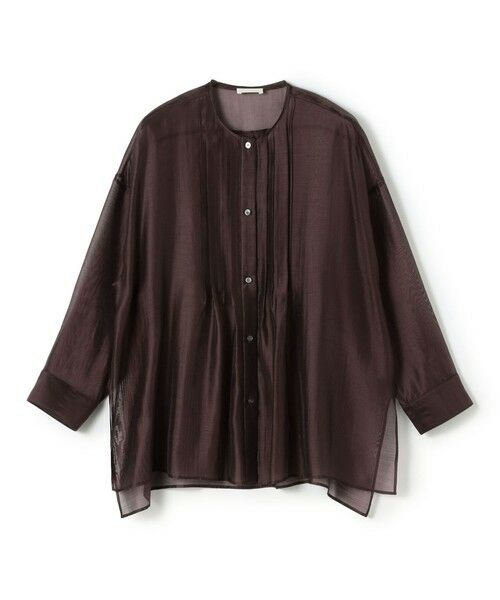 TOMORROWLAND / トゥモローランド シャツ・ブラウス | 【WEB先行予約】セルロースポリエステルオーガンジー ランダムタックブラウス（49 ブラウン）