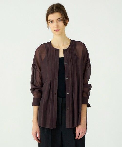 TOMORROWLAND / トゥモローランド シャツ・ブラウス | 【WEB先行予約】セルロースポリエステルオーガンジー ランダムタックブラウス | 詳細2