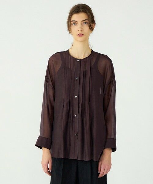 TOMORROWLAND / トゥモローランド シャツ・ブラウス | 【WEB先行予約】セルロースポリエステルオーガンジー ランダムタックブラウス | 詳細3